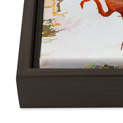 83 Oranges Flamingo Sighting Jungle Nature Art Canvas