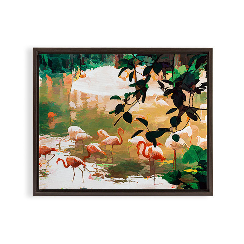 83 Oranges Flamingo Sighting Jungle Nature Art Canvas