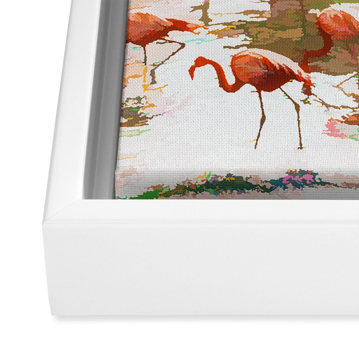 83 Oranges Flamingo Sighting Jungle Nature Art Canvas