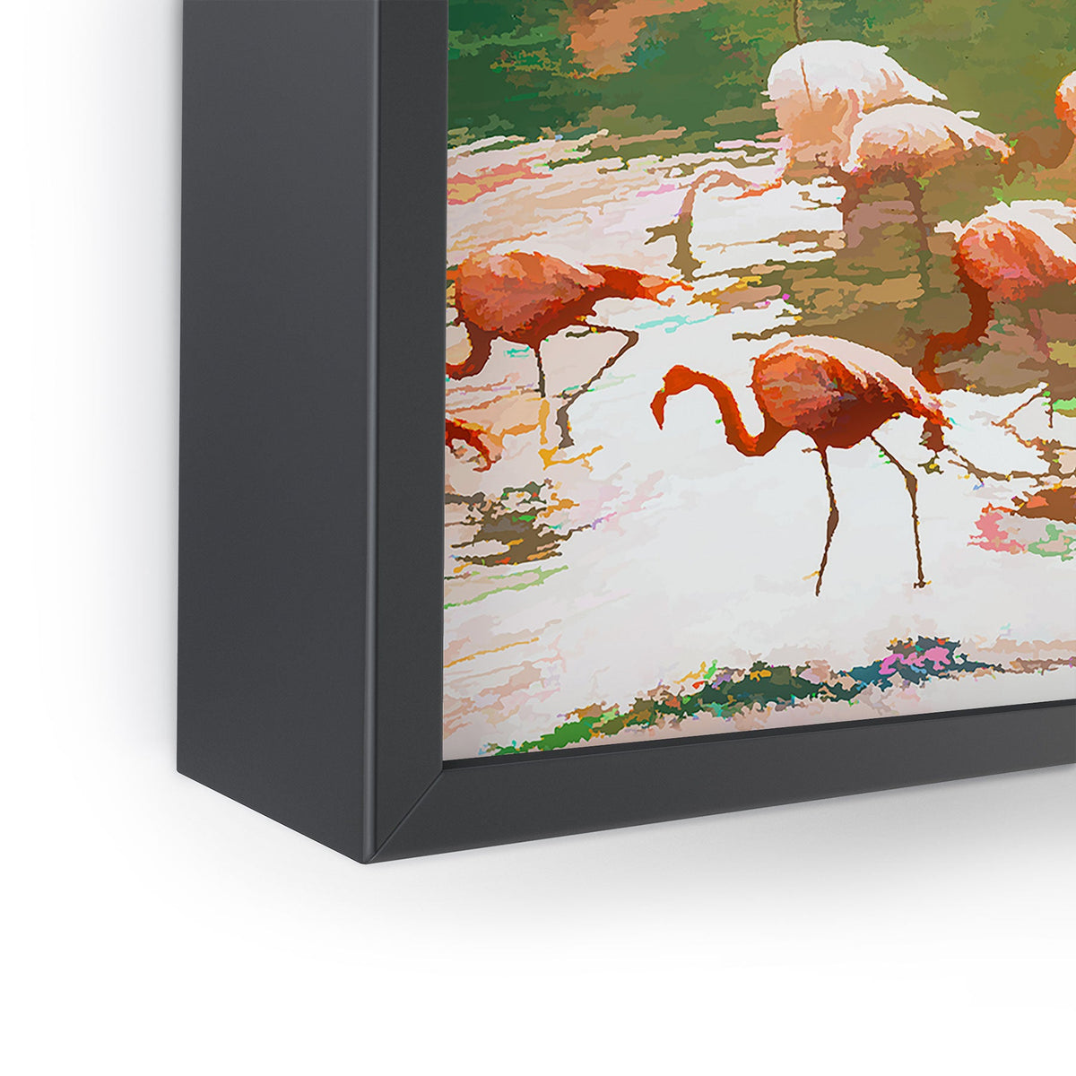 83 Oranges Flamingo Sighting Jungle Nature Framed Mini Art Print