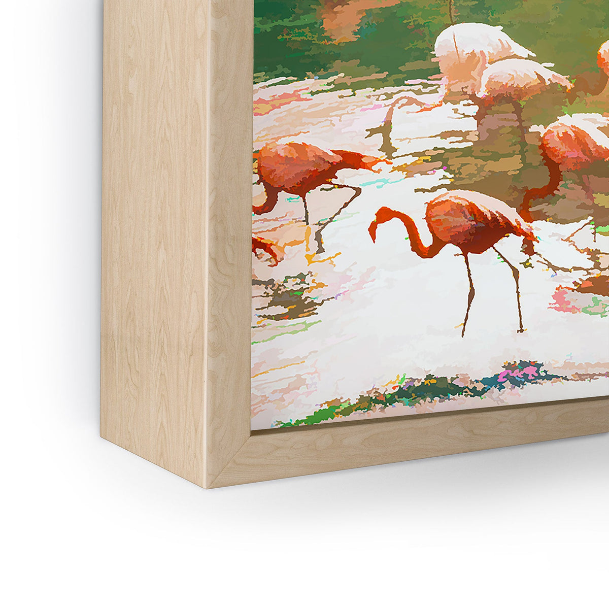 83 Oranges Flamingo Sighting Jungle Nature Framed Mini Art Print