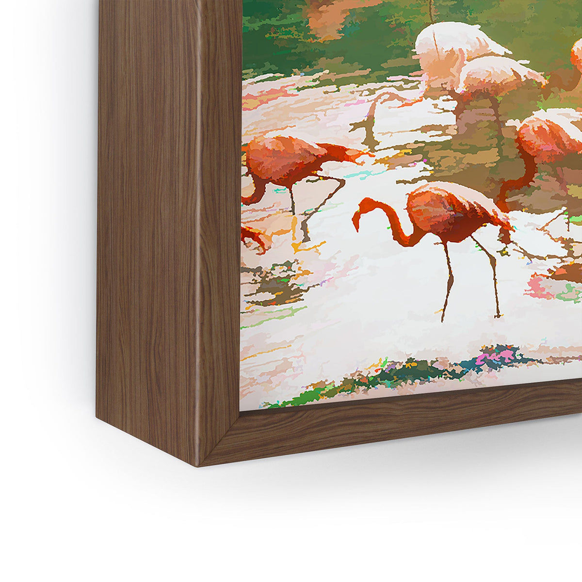 83 Oranges Flamingo Sighting Jungle Nature Framed Mini Art Print