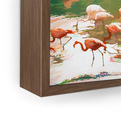 83 Oranges Flamingo Sighting Jungle Nature Framed Mini Art Print