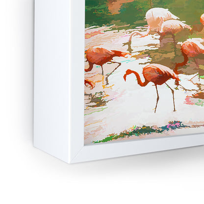 83 Oranges Flamingo Sighting Jungle Nature Framed Mini Art Print