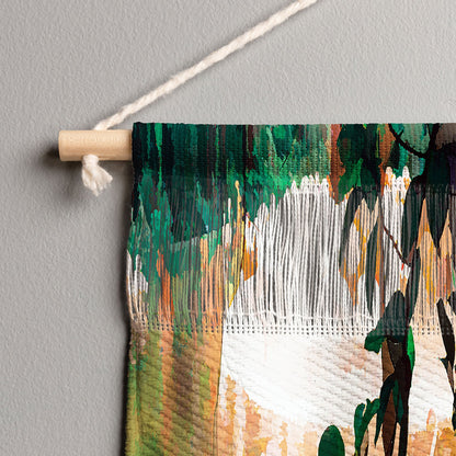 83 Oranges Flamingo Sighting Jungle Nature Wall Hanging Landscape