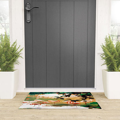 83 Oranges Flamingo Sighting Jungle Nature Welcome Mat