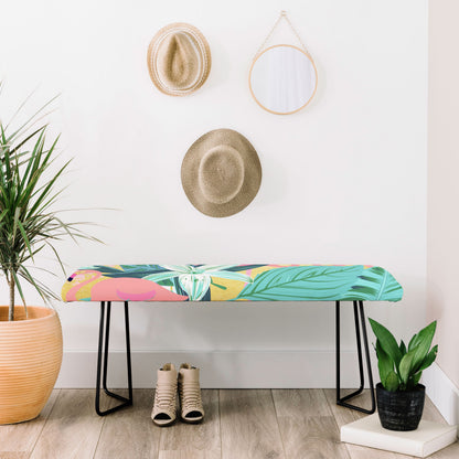 83 Oranges Flamingo Tropical Bench