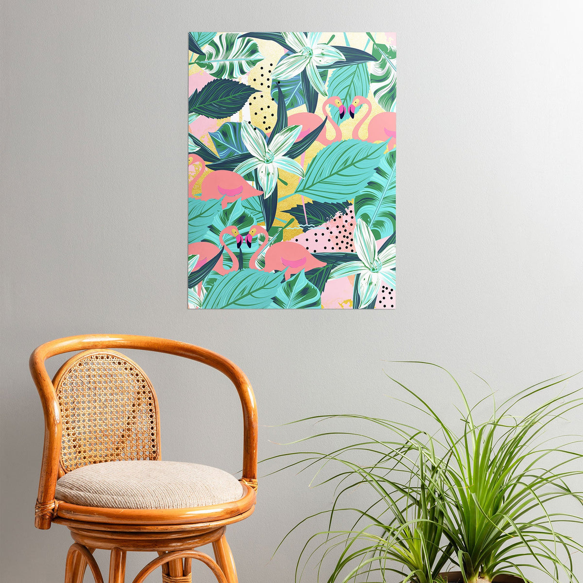 83 Oranges Flamingo Tropical Poster
