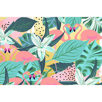 83 Oranges Flamingo Tropical Wall Mural