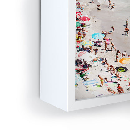 83 Oranges Flamingos on the Beach Wildlife Framed Mini Art Print