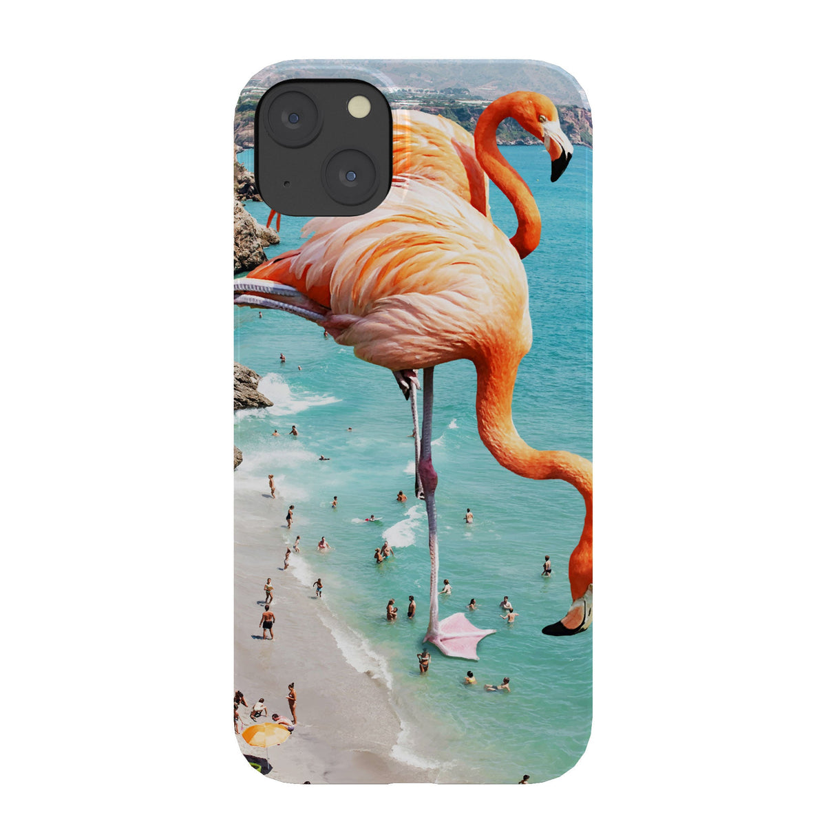 83 Oranges Flamingos on the Beach Wildlife Phone Case