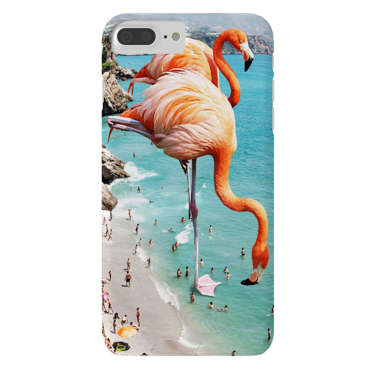 83 Oranges Flamingos on the Beach Wildlife Phone Case