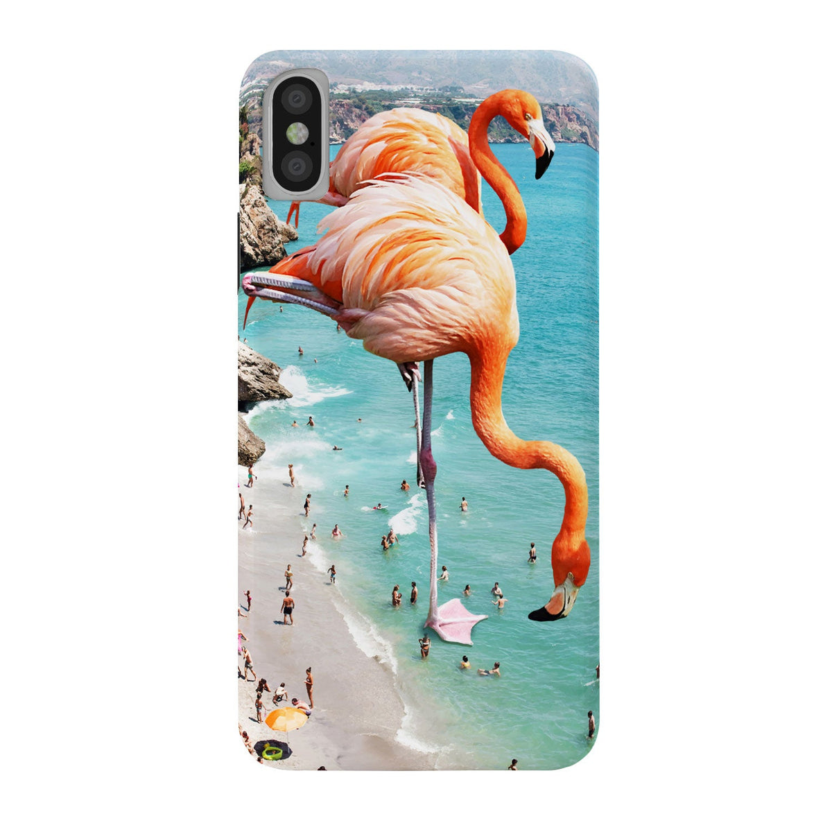 83 Oranges Flamingos on the Beach Wildlife Phone Case