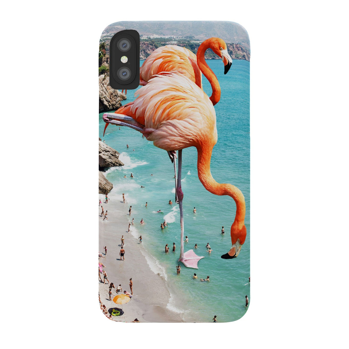 83 Oranges Flamingos on the Beach Wildlife Phone Case