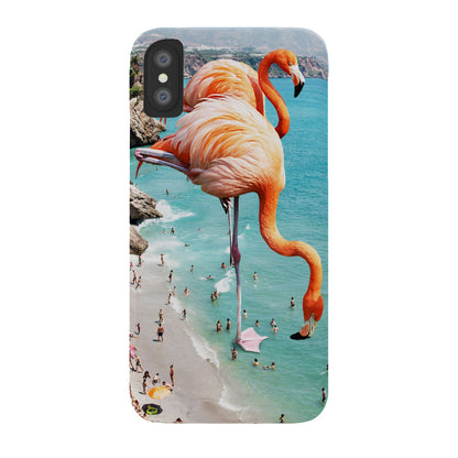 83 Oranges Flamingos on the Beach Wildlife Phone Case
