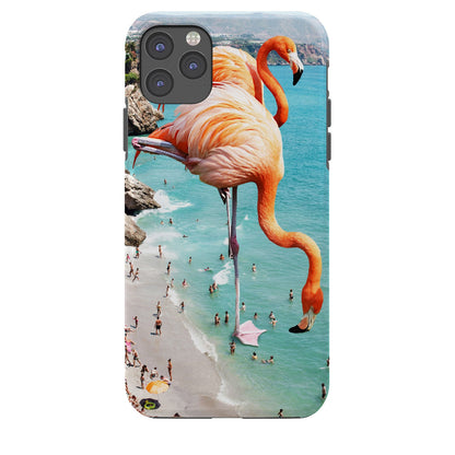 83 Oranges Flamingos on the Beach Wildlife Phone Case