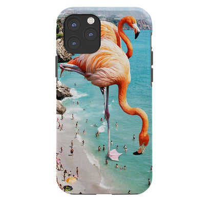 83 Oranges Flamingos on the Beach Wildlife Phone Case