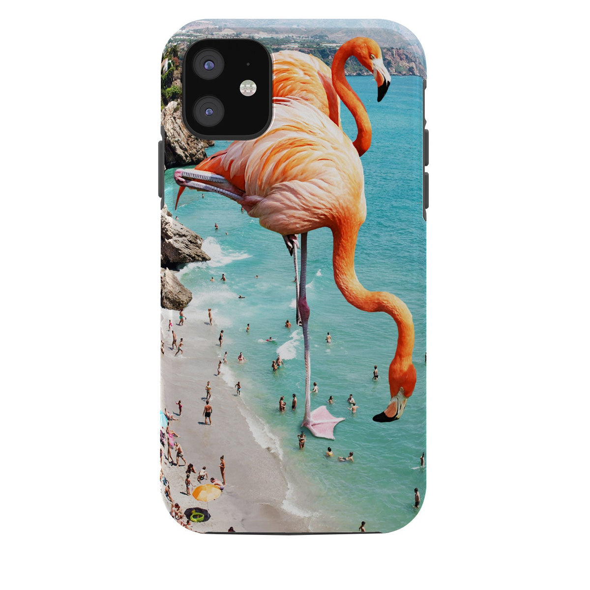 83 Oranges Flamingos on the Beach Wildlife Phone Case