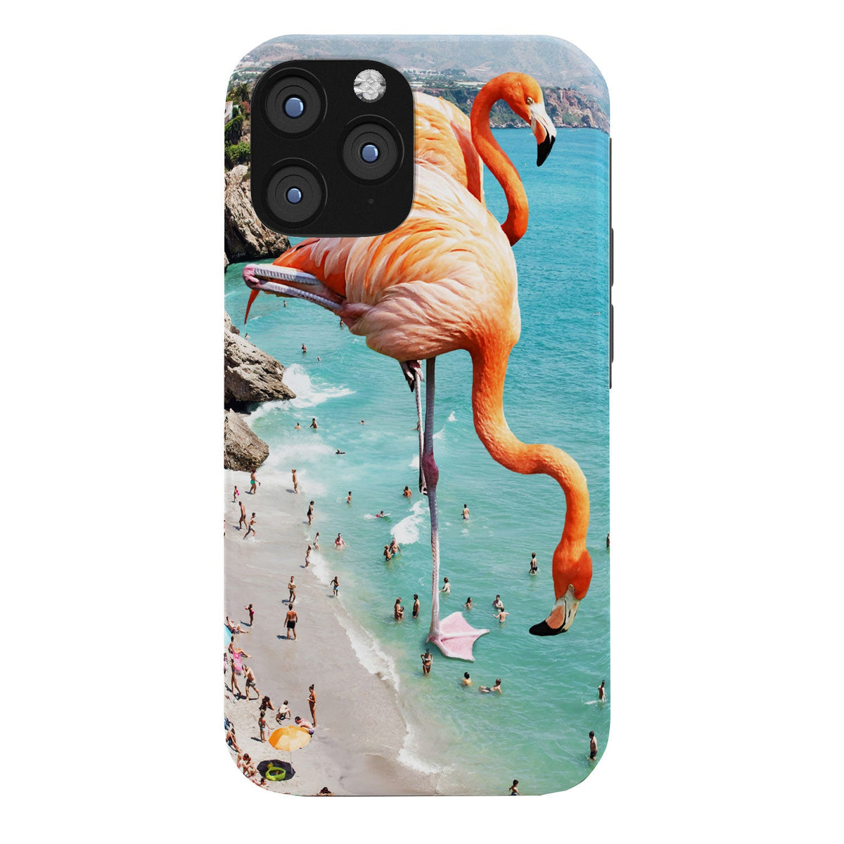 83 Oranges Flamingos on the Beach Wildlife Phone Case