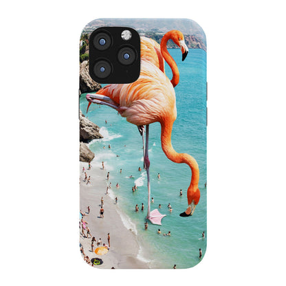 83 Oranges Flamingos on the Beach Wildlife Phone Case
