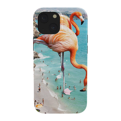 83 Oranges Flamingos on the Beach Wildlife Phone Case