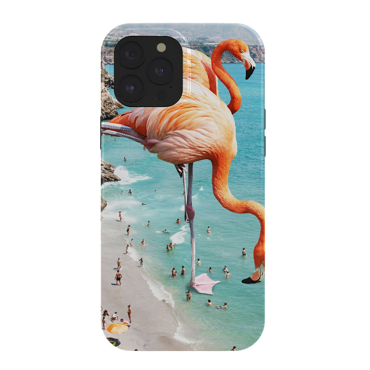 83 Oranges Flamingos on the Beach Wildlife Phone Case
