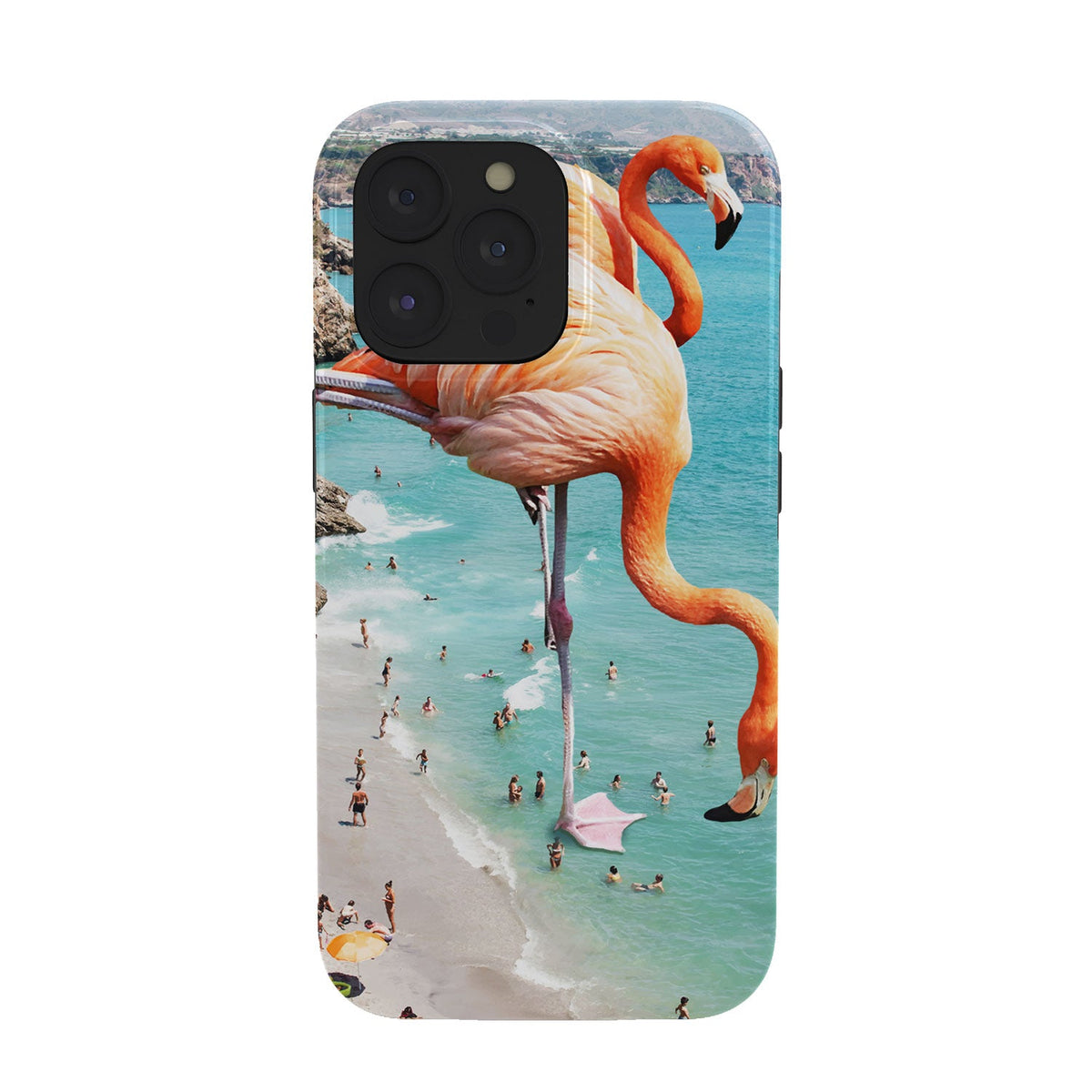 83 Oranges Flamingos on the Beach Wildlife Phone Case