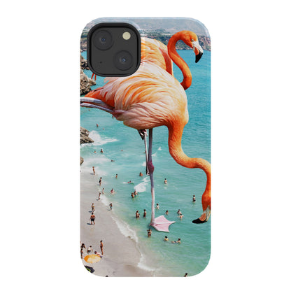 83 Oranges Flamingos on the Beach Wildlife Phone Case