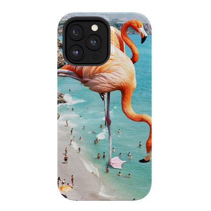 83 Oranges Flamingos on the Beach Wildlife Phone Case