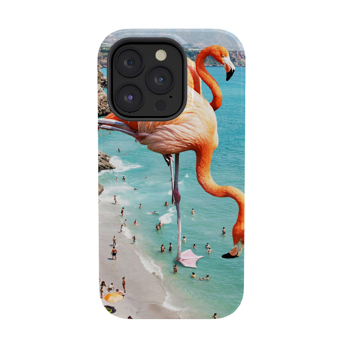 83 Oranges Flamingos on the Beach Wildlife Phone Case