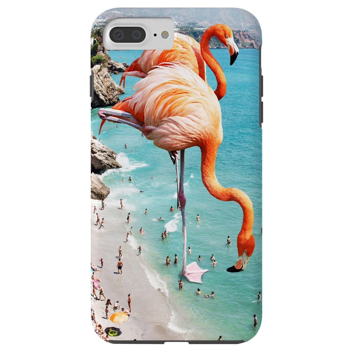 83 Oranges Flamingos on the Beach Wildlife Phone Case