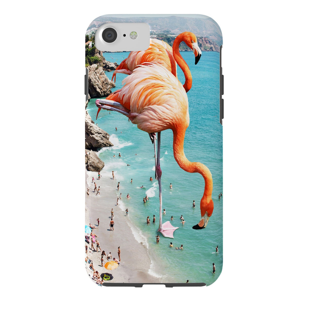 83 Oranges Flamingos on the Beach Wildlife Phone Case