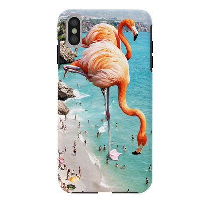 83 Oranges Flamingos on the Beach Wildlife Phone Case