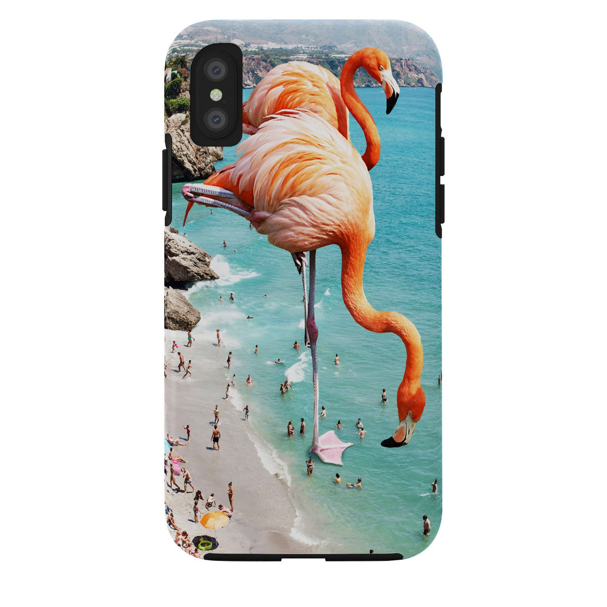 83 Oranges Flamingos on the Beach Wildlife Phone Case