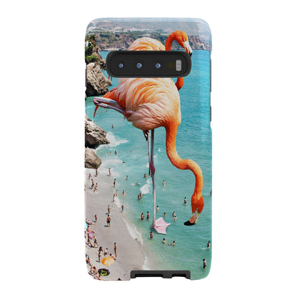 83 Oranges Flamingos on the Beach Wildlife Phone Case
