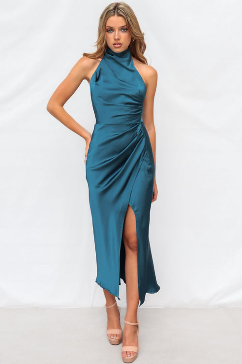 Mindy Midi Dress - Teal
