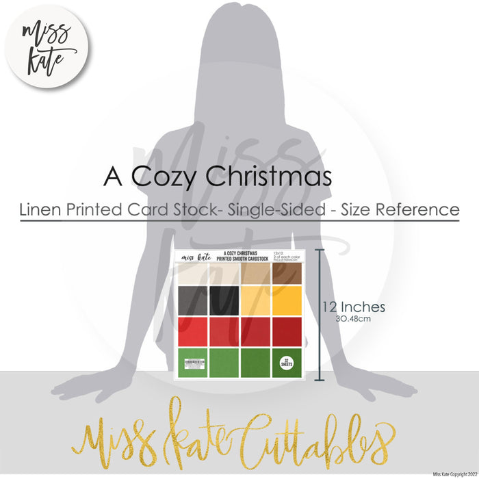 A Cozy Christmas - Linen-Printed Smooth Cardstock Single-Sided Linen Printed