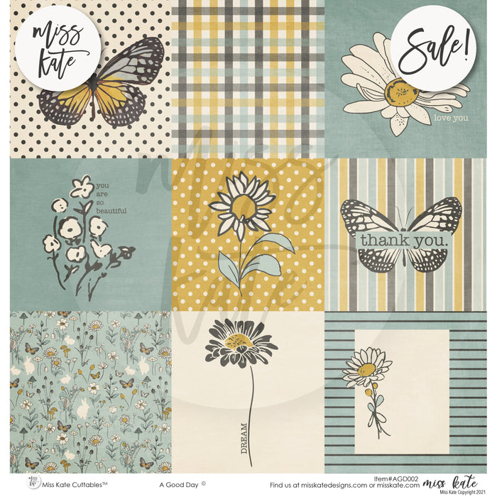 A Good Day-Blue- Paper & Sticker Kit 12X12 (Ds)