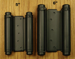 Adjustable Double Acting Spring Hinge  - Matte Black Finish - Wild West Hardware