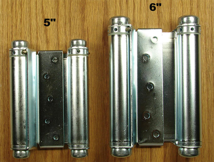 Adjustable Double Acting Spring Hinge - Zinc Plated Finish - Wild West Hardware