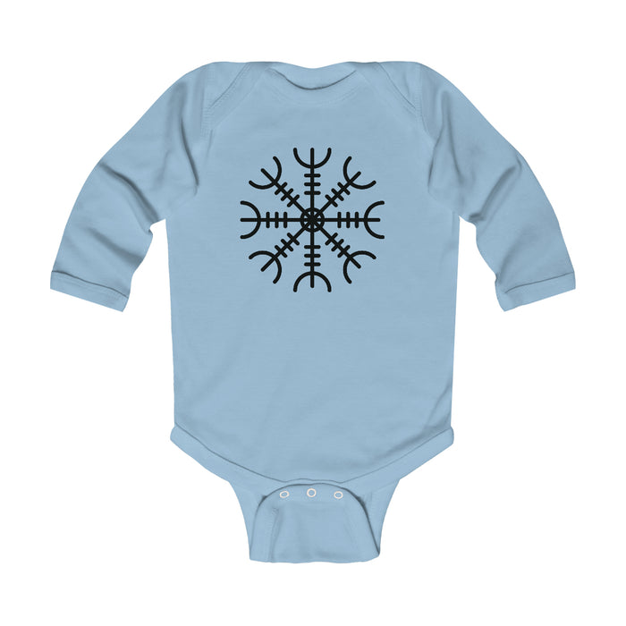 Ægishjálmr Helm of Awe Long Sleeve Bodysuit Scandinavian Design Studio