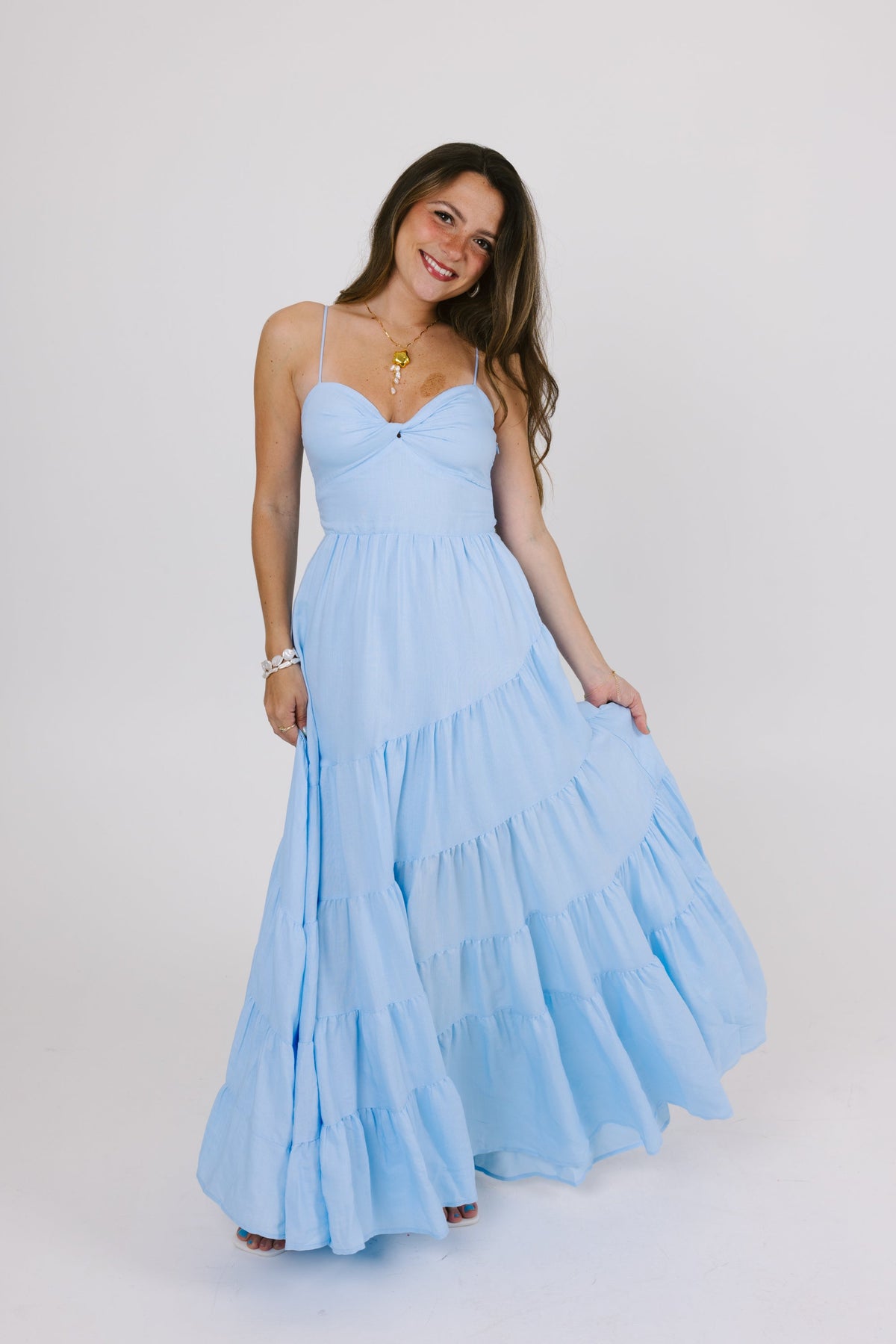 Catching Feelings Dress in Blue