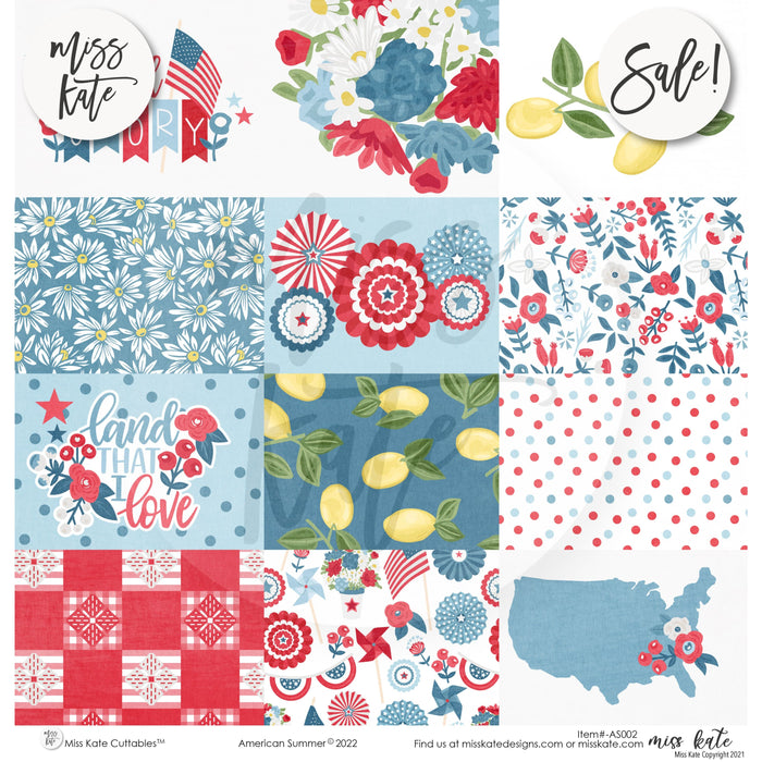 American Summer - Paper & Sticker Kit 12X12 (Ds)