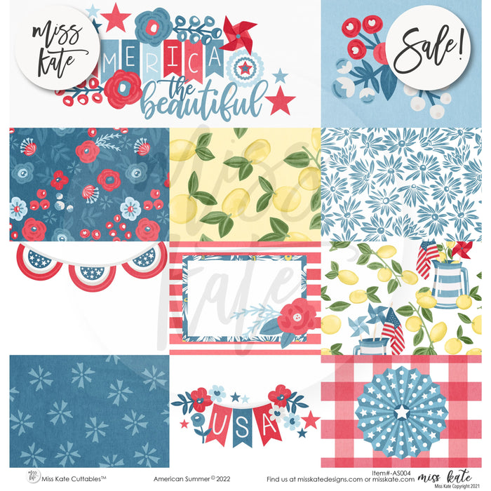 American Summer - Paper & Sticker Kit 12X12 (Ds)