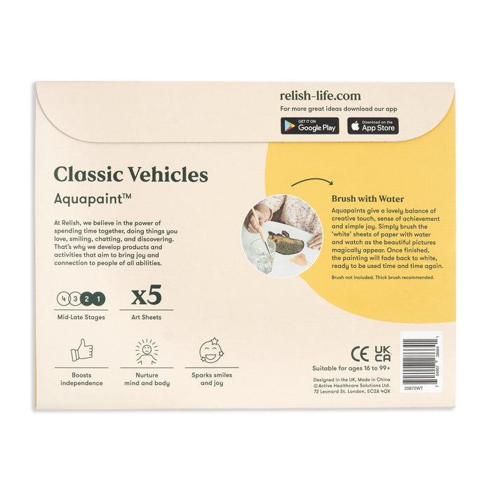 AquaPaint Dementia Activity Set (Classic Vehicles)