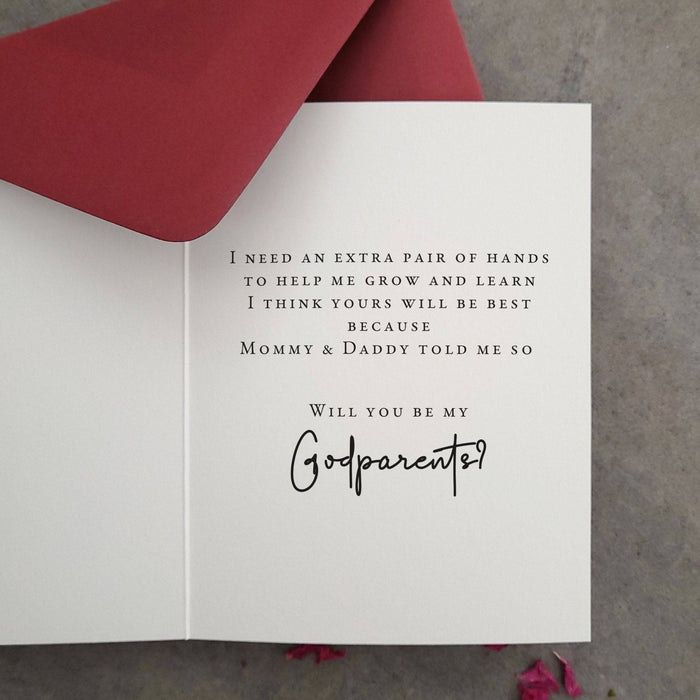 Auntie and Uncle Will you be my Godparents Card - XOXOKristen