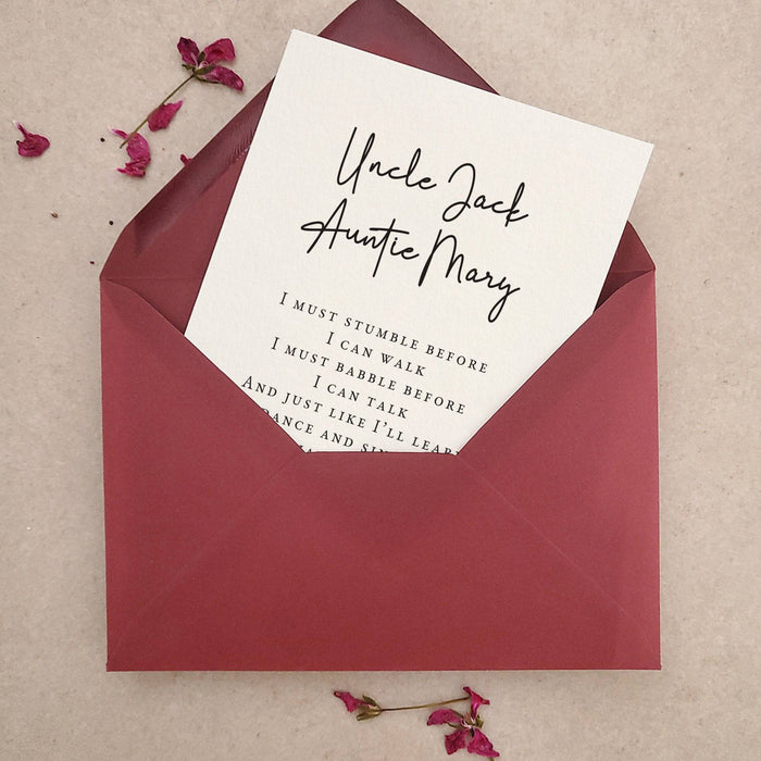 Auntie and Uncle Will you be my Godparents Card - XOXOKristen