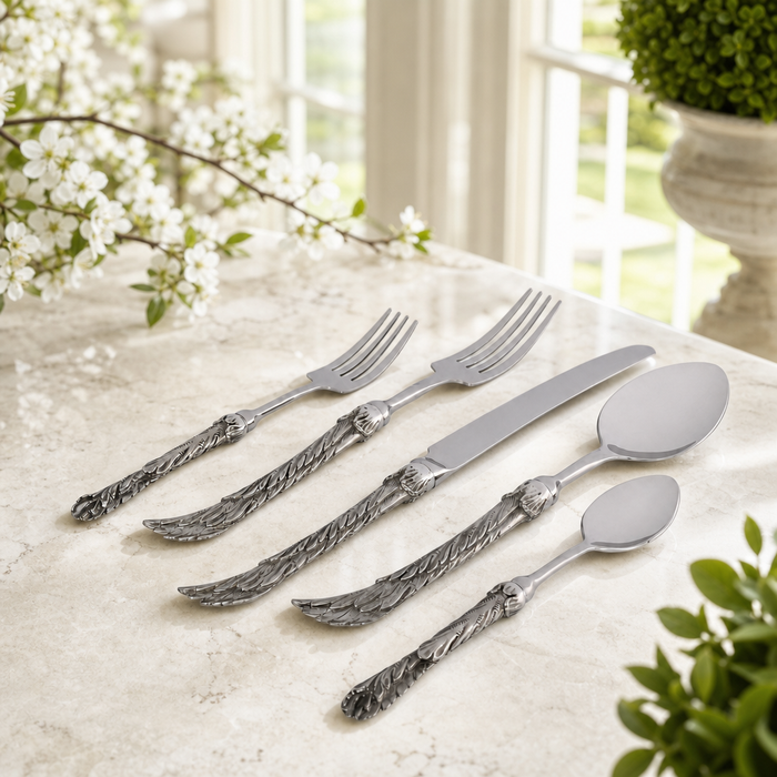 Avian Pattern Stainless Place setting 2