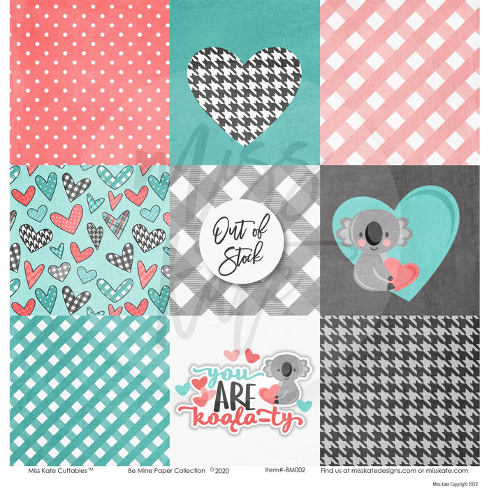Be Mine - For Valentines Day Paper & Sticker Kit 12X12 (Ds)