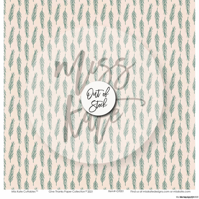 Bargain Bin - Give Thanks Paper & Sticker Kit 12X12 (Ds)